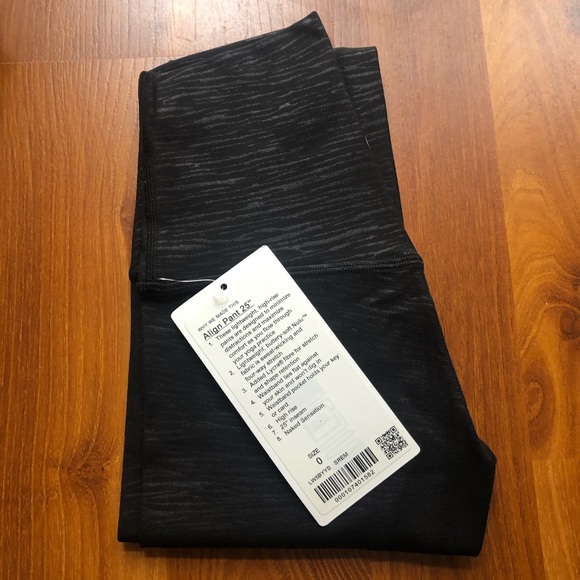 Lululemon Align Pant II 25" Stride Emboss Black - Picture 6 of 6
